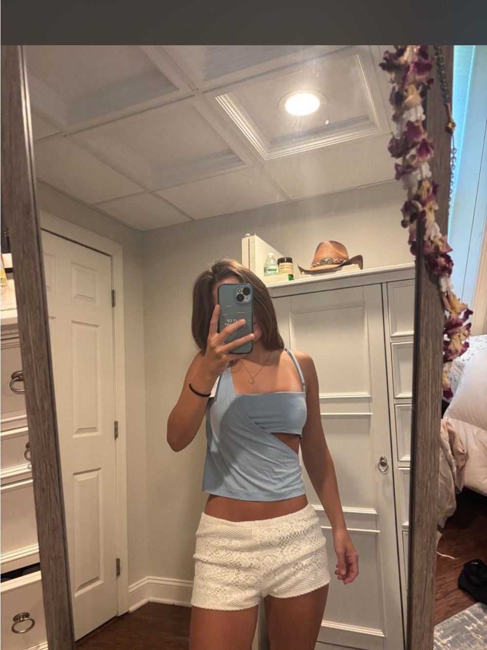 Heavy manners Maria top in baby blue